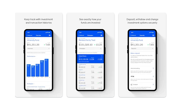 NZ Funds mobile app UI